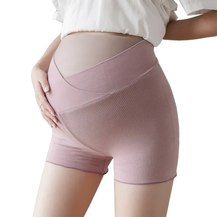 Pregnant%20women's%20pants%20summer%20thin%20cotton%20anti-glare%20bottoming%20shorts%20outer%20wear%20pregnant%20women's%20belly%20pants%20summer%20P04009%20-%20Image%203