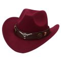 Western Men's Cowboy Hat for Women 2024 Winter Autumn Black Wide Brim Bull Head Cowboy Man Felt Hats Jazz Cowgirl Caps.
