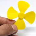 Toy Motor Fan 4 Wing Fan Plastic Dc Motor Propeller Mini Fan Blade 3Ps.