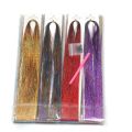 【The Edge of Beauty】Hair tinsel strands with tools 12 hair tinsel kit, hair extensions shiny silk tinsel. 