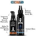 Muuchstac Face Care Kit - Ayurvedic Beard Growth Oil (60 ml) + Skin Lightening Oil (30 ml) + Ocean Face Wash (100 ml). 