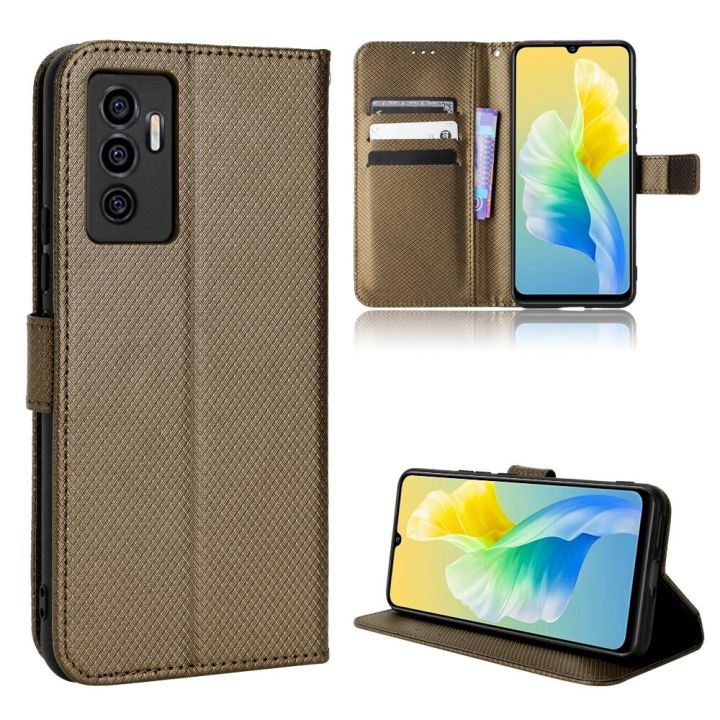 xprmy for VIVO V23e 4G Casing Flip Phone Holder Stand Case Wallet PU Leather Back Cover