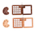 Empty Wooden Watercolor Palette Ins Style Travel Portable Mini Watercolor Acrylic Paint Box Square Tray Box Art Painting Supplie. 
