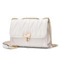 New Women Fashion Peach heart All-Match Messenger Bag Solid Color Females Square Popular Shoulder Chain Flap Bags For Ladies. 
