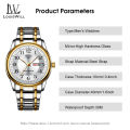 LouisWill Men’s Watch Fashion Quartz Watch Watches Steel Strap Watches 30M Waterproof Watch Large Number Dial Watches Luxury Design Watch Wristwatch With Calender Luminous Pointer. 