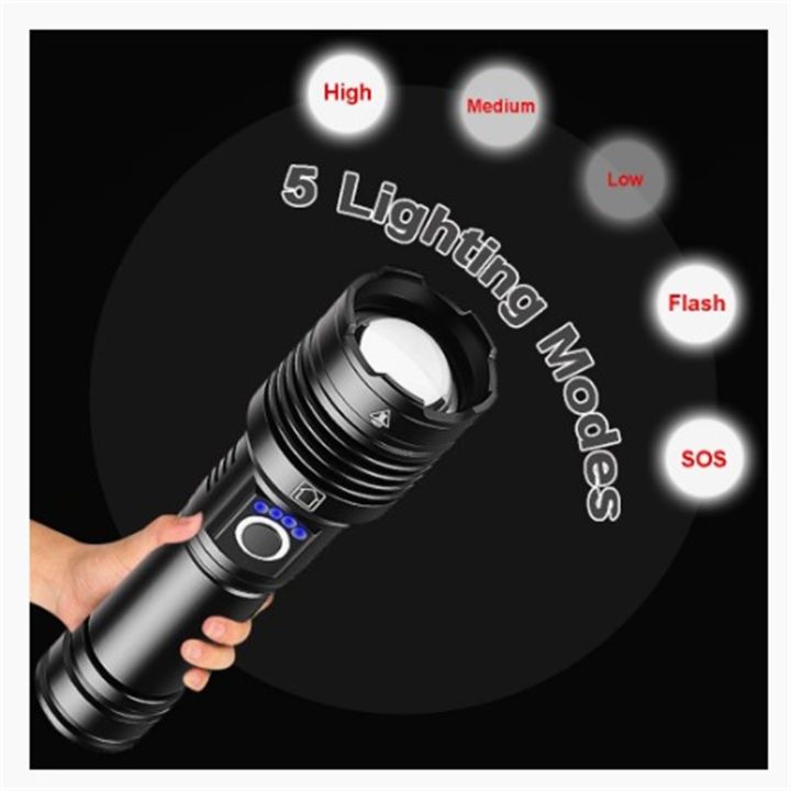 Rechargeable%20Zoom%20LED%20Flashlight%20USB%20Torch%20Light%20-%20Image%203