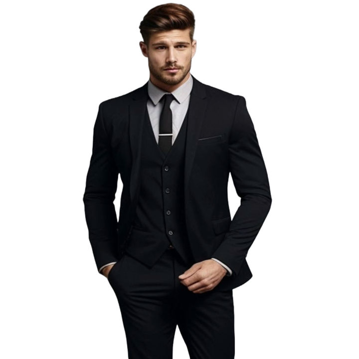 Suits blazer for men black color | Solid suits blazer for men brand 2024 | Full black  blazer coat for men stylish - Mens suits jacket and blazer collection
