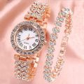 New Fashion Watch Diamond Round dial Women's Watch Stainless steel Watch Gift For Women -Women Watch.