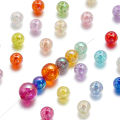 St. kunkka 10/20pcs 12 16mm Acrylic Crack Plating Beads Colorful Spaced Round Beads For DIY Bracelets Necklaces Jewelry Jewelry Accessories Making.