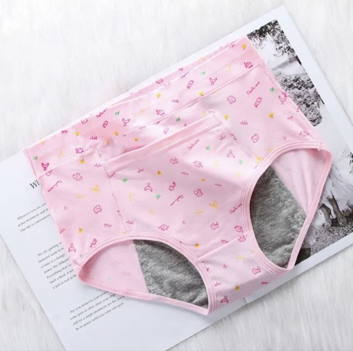 Authentic Girlswear Women's Soft1 Piece Imported Premium Women's Soft Cotton Breathable Underwear Period Panty Underwear Extended Leak-proof knitted Panties