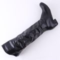 WinterWoman Shoes Boots Platform Rubber Boots Black White Low Heel Knee Boots Autumn Lady Heel Shoes Knee High Shoes.