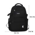 JOYPESSIE Fashion Teenager Waterproof Bookbag for High School Girls Boys School Bag Nylon Black Backpack Women Laptop Mochila. 