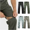 Hiking Pants Adjustable Waist Lightweight Zip-Off Convertible Trousers Water-Resistant Stretch Men's Outdoor Pants for.