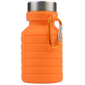 550ML Foldable Collapsible Telescopic Silicone Water Bottle Outdoor Water Cups Red.