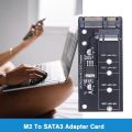 M2 To SATA3 Adapter Card High Efficiency SATA M.2 SSD Convert Adapter Card NVME SSD Upgraded SATA 6 Gbps NGFF Adapter. 
