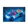 Transparent Police Car, Gear Toy with Light & Music, Transparent Car Toy Light Music with Automatic Change Direction, Great Birthday Gifts for Toddler. 