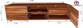 Wooden TV Unit Entertainment with Storage for Home Living Room Drawing Room/TV Cabinet Room TV Stand/TV Console Table (3 Compartment).