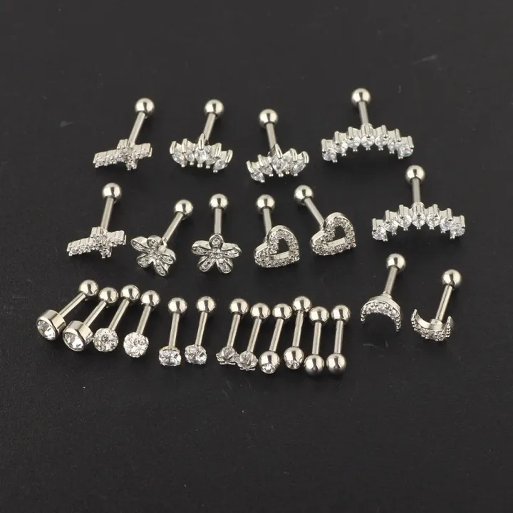 Stainless%20Steel%20Crystal%20Cartilage%20Earring%20Set%2016G%20Heart%20Ear%20Tragus%20Piercing%20Helix%20Earrings%20Hoop%20Bulk%20Stud%20Ear%20Rings%20Pircing%20Lot%20-%20Image%206