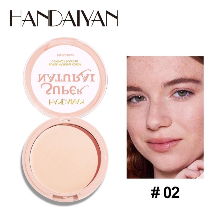 HANDAIYAN Soft Bright Powder Cake Long-lasting Moisturizing Oil Control Concealer Powder Cake Easy To Color And Not Take Off Makeup Portable Powder Cake-02