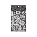 MOHAMM 1 Sheet Cute Girl Decorative Stickers for DIY Craft Photo Album Scrapbook Journal Planner Scene Collage.