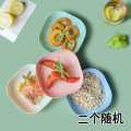 10 piece durable and versatile wheat straw tableware set - reusable, snack, fruit, dessert, bone spitting plate. 