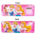 Calculator Pencil Box Geometry Stationary Box Dual Sharpener Double Sided Art Pencil Box (Multicolor Design) - Pencil Bag. 