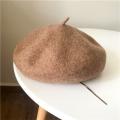 100% Wool Beret Hat Women Winter Thick Warm French Hat Girls Solid Color Autumn Berets Caps Hats For Women Flat Cap Felt Berets.