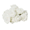 Decorative party fairy light warm white Artificial Soft fashionable White rose fairy led lights for decoration, party light.