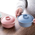 GC Wheat Straw Household Bowl Anti-scalding Anti-overflow Bowl With Lid Tableware For Food Soup Salad Noodles. 