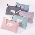 Portable Korean Style Canvas Waterproof Makeup Bag Flower Pattern Large Capacity Toiletry Storage Bag for Women Girls Outdoor Travel Cosmetic Bags. 