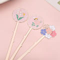 Colorful  Sakura bookmark Exquisite Creative Colorful Colorful stationery Single piece Sakura-inspired Gift for Book. 