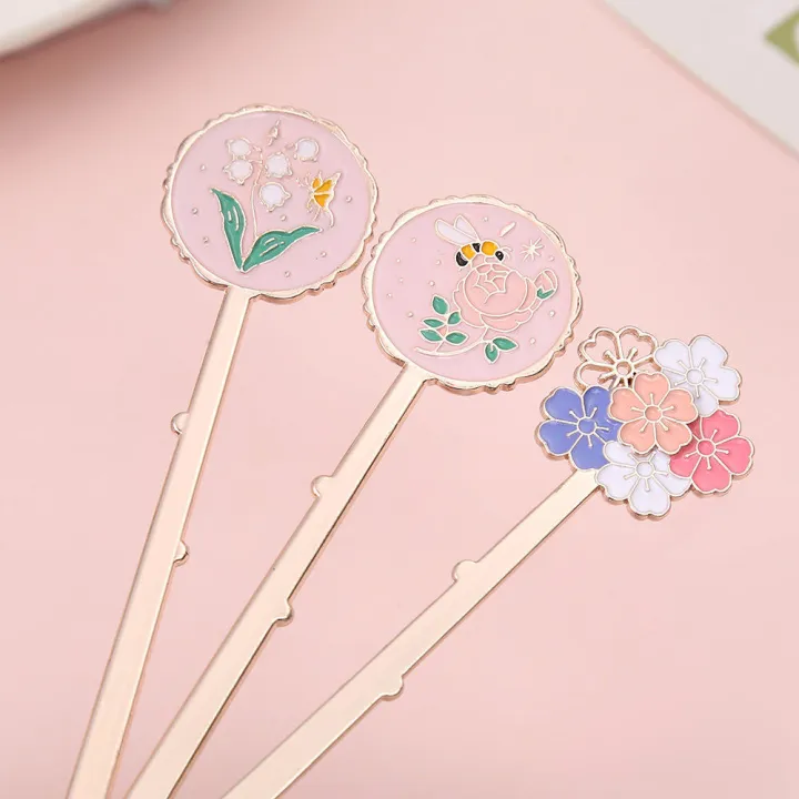 Colorful%C2%A0%20Sakura%20bookmark%20Exquisite%20Creative%20Colorful%20Colorful%20stationery%20Single%20piece%20Sakura-inspired%20Gift%20for%20Book%20-%20Image%203