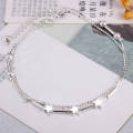 Fashionable Star Silver Plated Alloy Anklets for Girls Simple Fashion - Payel Nupur for Women New Collection - Anklet for Girls Stylish.
