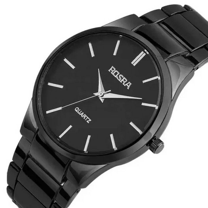 Rosra%20fashion%20Stainless%20steel%20quartz%20Casual%20Wrist%20Watch%20for%20man-Black%20-%20Image%203