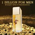 100ML 3.4FL.OZ Men's Perfume, Long Lasting Woody Spicy Notes 1 Billion Cologne, Eau de Parfum, Feronomas Perfume Hombre. 