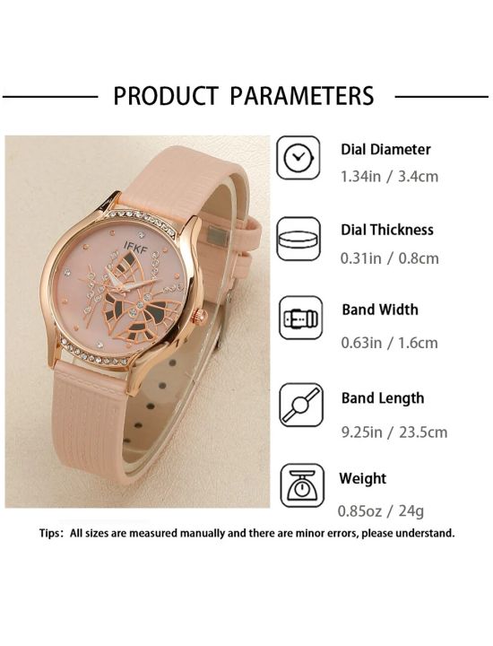 5pc%20Luxury%20Watch%20Women%20Ring%20Necklace%20Earrings%20Bracelet%20Set%20-%20New%20Fashion%20Ladies%20Quartz%20Wristwatch%20with%20Butterfly%20Leather%20Strap%20-%20Image%204