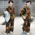 Kubelong Boys Hanfu Set Children's Tang Costume Primary and Secondary School Students Chinese Style Dress Performance. 