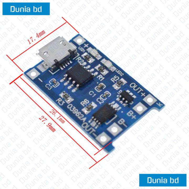 TP4056%20Micro%20USB%205V%201A%2018650%20Lithium%20Battery%20Charger%20With%20Protection%20Dual%20Functions%20TP%204056%20-%20Image%202