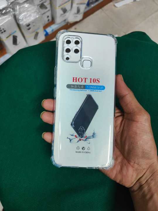 Infinix Hot 10s Premium Silicone Case Crystal Clear Soft TPU Ultra-Thin Transparent Flexible Protective Mobile Phone Back Cover