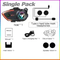 Y80 2X Motorcycle Bluetooth 5.3 Helmet Intercom Headset Hands Free Call Wireless Waterproof 1000mAh Noise Reduction Earphones. 