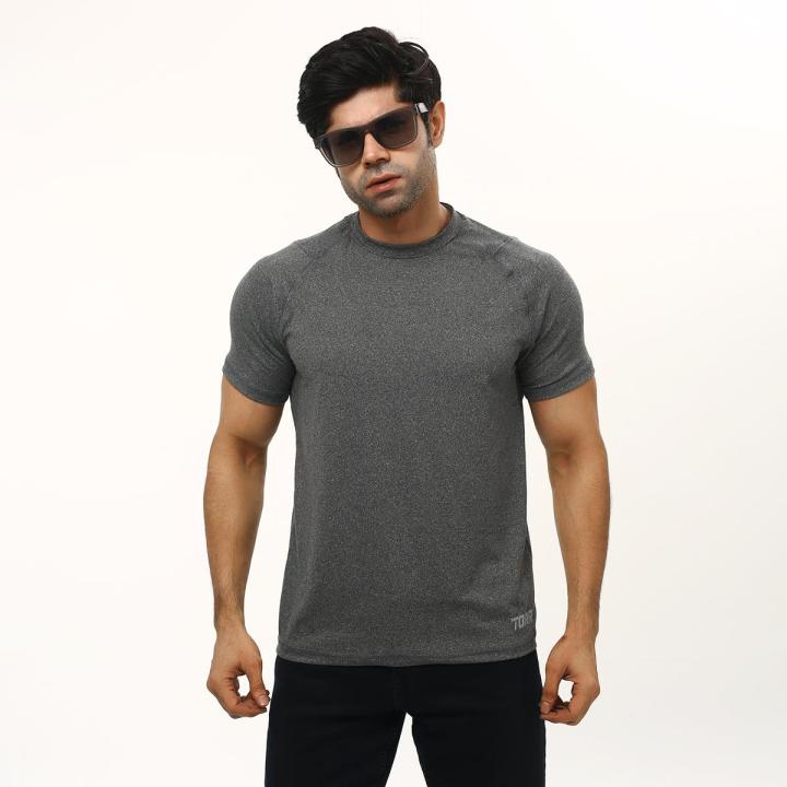 TORR GREY MELLANGE 10% SANDEX MEN'S WEAR T-SHIRT - T Shirt