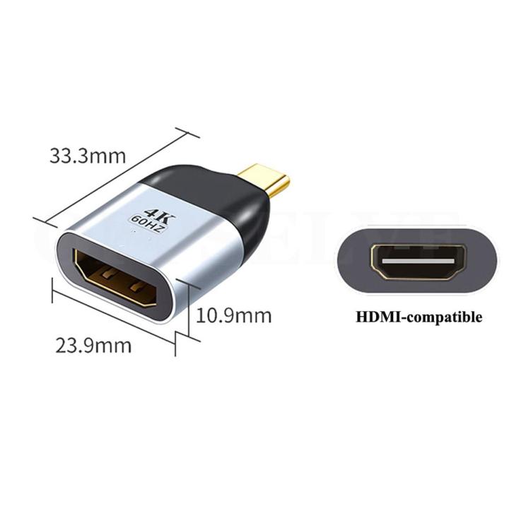 USB Type C To HDMI-compatible VGA RJ45 Mini DP 4K HD Video Adapter For MacBook Pro Lenovo Laptop Converter Type C Male To Female HDMI-compatible
