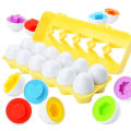 Shape Matching Smart Eggs Montessori Puzzle Early Education Baby Colors 1-12 Years Old Cognitive Recognition Classification Egg Toys. 