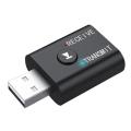 2-In-1 USB Bluetooth Audio Transmitter Receiver Adapter HiFi Wireless Audio Adapter with 3.5mm AUX Cable for TV PC Car. 