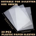 10 Pcs Clear Plastic Document File Folder,Plastic File Jacket Sleeves Transparent Jacket Clear Folder A4 File. 