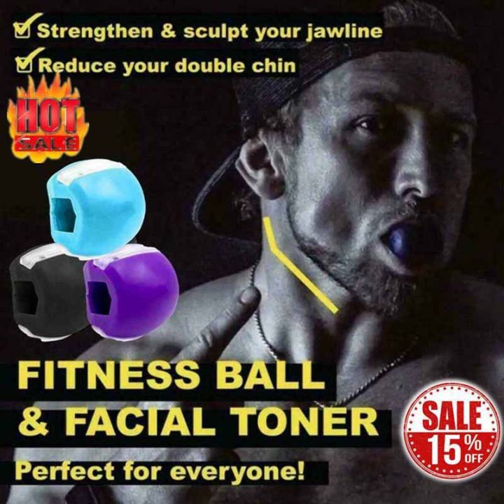 Jawline Exercise, Chewing Ball Jaw Mouth Shaper Facial Muscle Tightener, for Strengthening and Tightening Jaw and Neck Area
