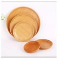 Wooden Plate 3PCS 11cm/15cm/20cm Natural Round Wooden Plates Beech Wood Tray Cake Snack Plate Dessert Serving Tray Dishes. 