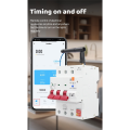 Tuya Smart WiFi RS485 3P+N MCB Breaker Prepaid Meter Timer Switch Voltage Current Protector Voice Control 63A Adjustable Durable Easy to Use.