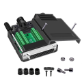 Industrial HDB44 Solderless Connector 3 Rows D-SUB 44 Pin Female P-Hole Plug Breakout Terminal Board Adapter (with Case).