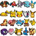1pcs Pokemon Anime Sandals Accessories PVC Pikachu Psyduck Squirtle Jibbtz Croo Charms Gifts for Children Shoe Charms Decoration. 